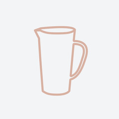 Carafe of water icon. Outline jug vector icon
