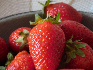 strawberries in a bowl