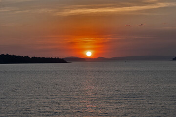 Naklejka premium Sunset Over Sihanoukville, Cambodia