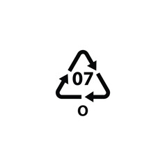 Plastic recycling symbol O 7 , Plastic recycling code PP 5 , vector illustration All other plastics	

