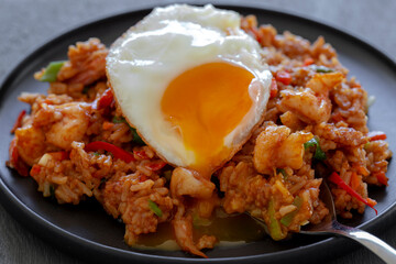 Nasi Goreng with fried egg and shrimp