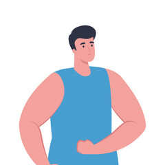 Fototapeta premium man in sportswear jogging, male athlete, sporty person vector illustration design