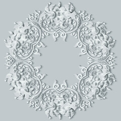 Vector modern volumetric floral elements