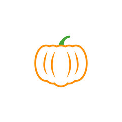 Pumpkin icon design template vector isolated illustration