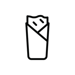 kebab icon vector illustration outline style. food icon set.