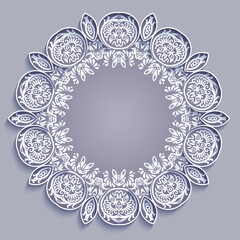 Abstract vector ornamental nature vintage frame.