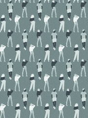 Seamless pattern in summer colors.