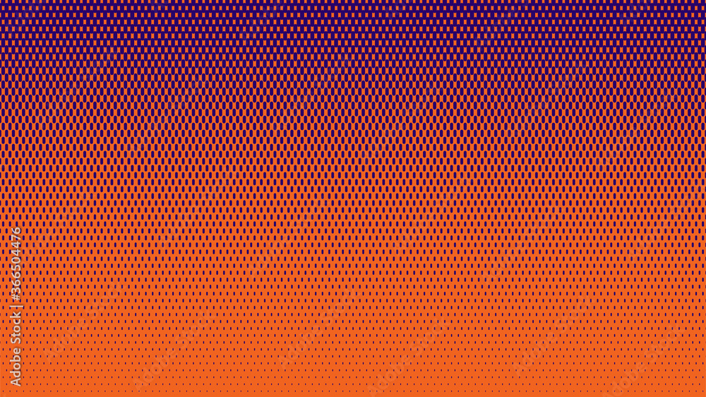 Poster vector color dots background. abstract halftone texture. blue particles of different sizes on orange