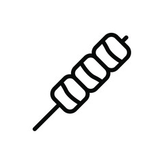 marshmallow icon vector illustration outline style. food icon set.