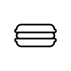 macaroon icon vector illustration outline style. food icon set.