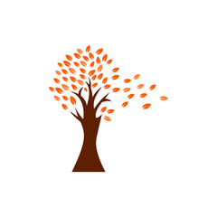 Naklejka na ściany i meble Tree fall icon design template vector isolated illustration
