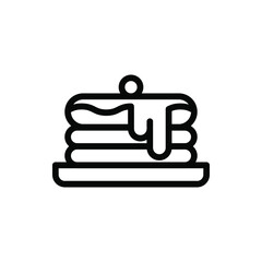 pancake icon vector illustration outline style. food icon set.