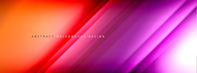 Motion concept neon shiny lines on liquid color gradients abstract backgrounds. Dynamic shadows and lights templates for text