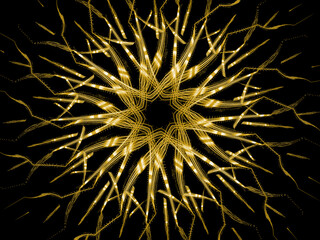 Abstract fractal with  glowing wavy lines . fantasy background