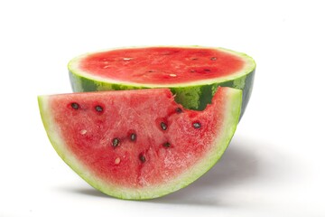 Half and Slice of Watermelon