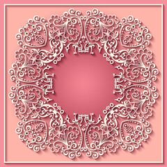 Abstract vector ornamental nature vintage frame.