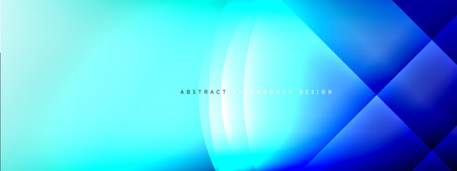 Vector abstract background - circle and cross on fluid gradient with shadows and light effects. Techno or business shiny design templates for text