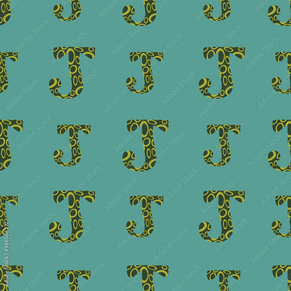 Fototapete J from the alfabet repeat pattern print background