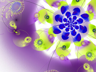 beautiful abstract fractal flower background