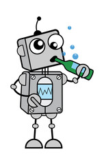 Drunk Cartoon Robot