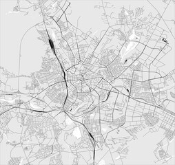 Fototapeta na wymiar map of the city of Kharkiv, Ukraine
