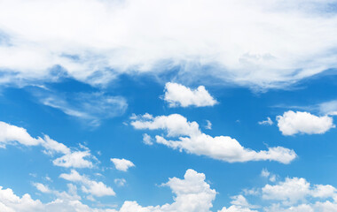 sky and clouds nature background,soft white cloudy in blue sky