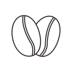 coffee beans line style icon vector design