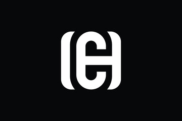 Minimal Innovative Initial HC logo and CH logo. Letter HE LOGO AND EH LOGO creative elegant Monogram. Premium Business logo icon. White color on background