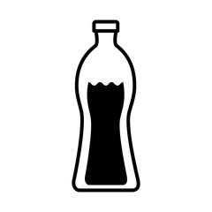 water bottle drink line style icon