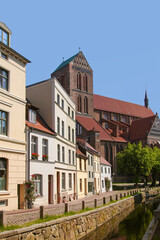 The St. Nikolai Church in the old town of the hanseatic town Wismar, Baltic Sea, Germany