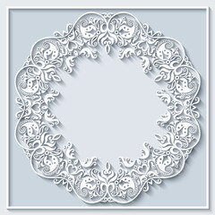 Abstract vector ornamental nature vintage frame.