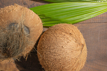 coconut on a wooden background