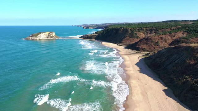 Aerial view near the sea in agva sile istanbul turkey