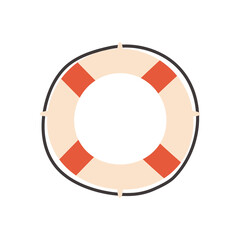 Lifebuoy flat style icon vector design