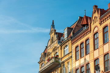 Fototapeta na wymiar Antique building view in Old Town Poznan, Poland