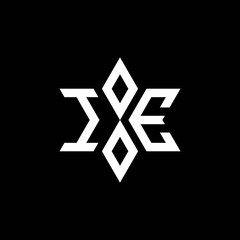 IE monogram logo with star shape and luxury style