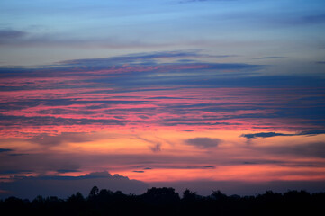 Abstract of colorful sky in the sunset