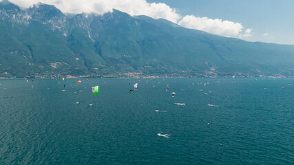 View of Lake Garda Kitesurfing
