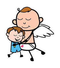 Cartoon Angel Giving a Hug