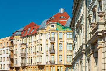 Obraz premium Street view of Old Town, Poznan, Poland