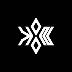 KN monogram logo with star shape and luxury style