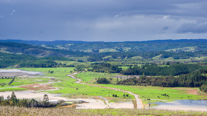 Naklejka premium landscape in the mountains