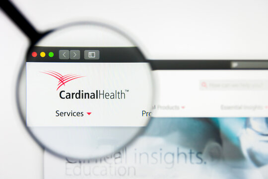 Richmond, Virginia, USA - 26 July 2019: Illustrative Editorial of Cardinal Health Inc website homepage. Cardinal Health Inc logo visible on display screen.