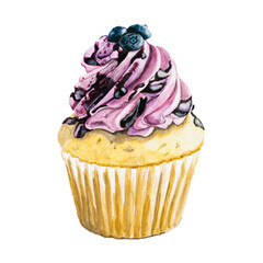 cupcake with blueberry