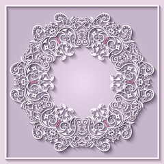 Abstract vector ornamental nature vintage frame.