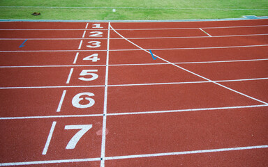 Numbers on  running track