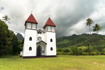 Fototapeta na wymiar polynesian church
