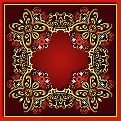 Abstract vector ornamental nature vintage frame.