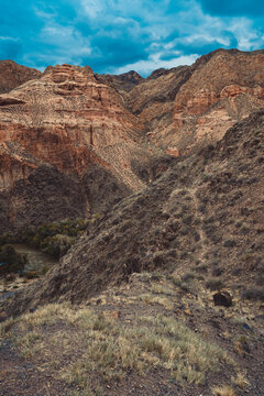 Charyn canyon in the Almaty region of Kazakhstan. Great views of the Grand Canyon.