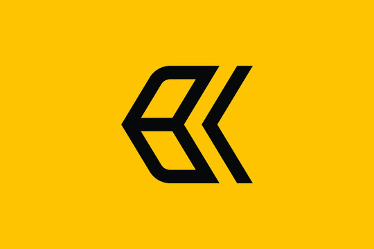 Minimal Innovative Initial BK logo and KB logo. Letter BK KB creative elegant Monogram. Premium Business logo icon. White color on background